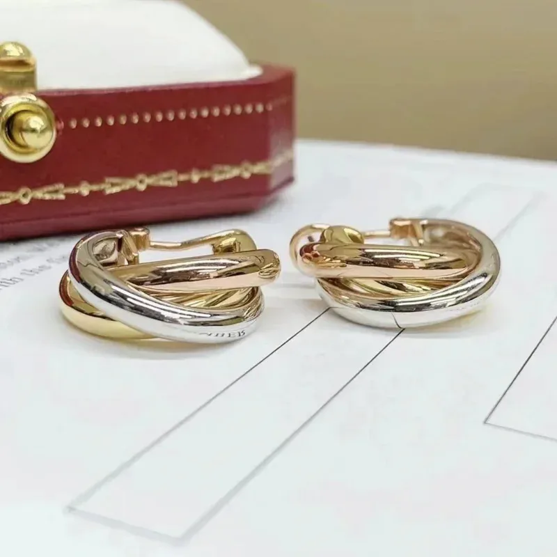 YISON New 925 Sterling Silver High Quality Exquisite Three Color Earrings for Women Temperament Luxury Jewelry Gifts To Friends