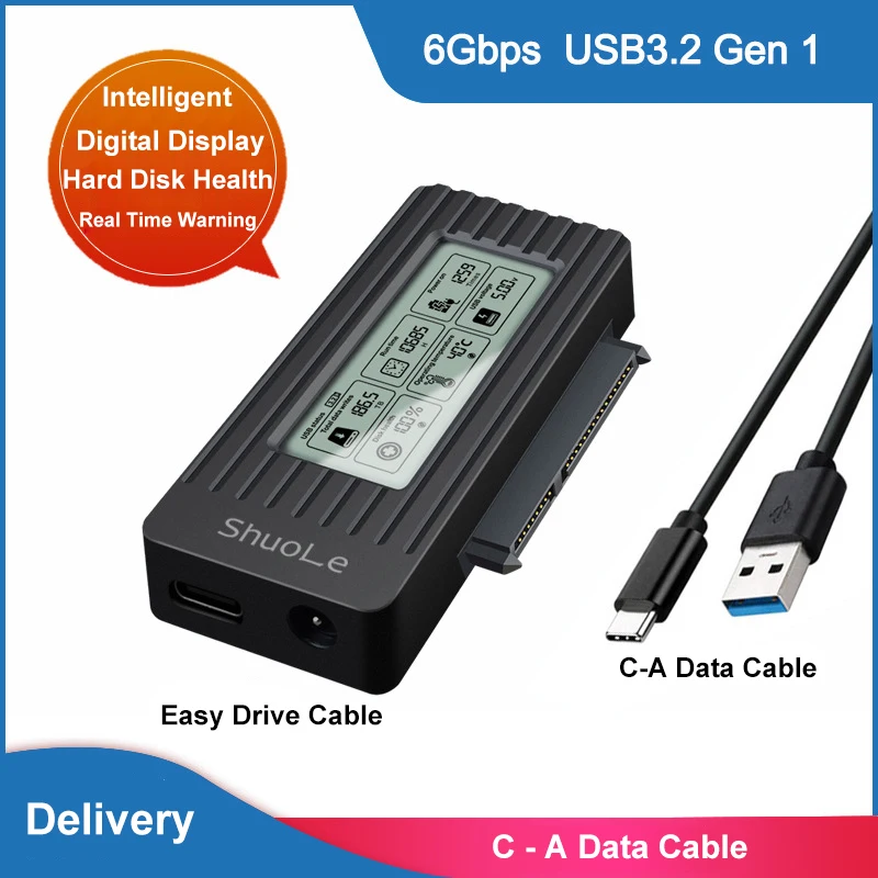 Uthai usb 3,1 easy drive kabel 2.5/3,5 zoll typ-c festplatte adapter mechanische hdd solid state ssd adapter kabel u25c