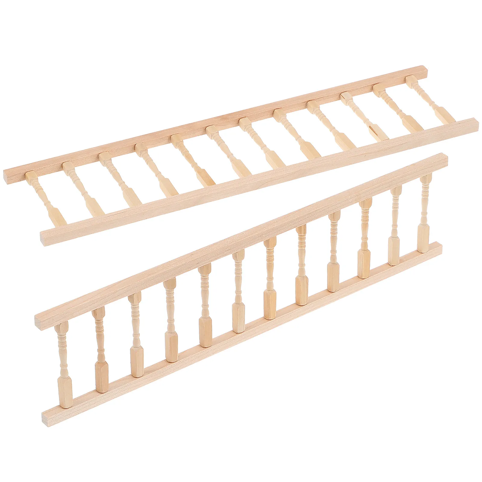 

2Pcs Wooden Handrails for 1 12 Dollhouse Miniature Decors DIY Dollhouse Decoration Small Handrail Models Kids Mini House Role