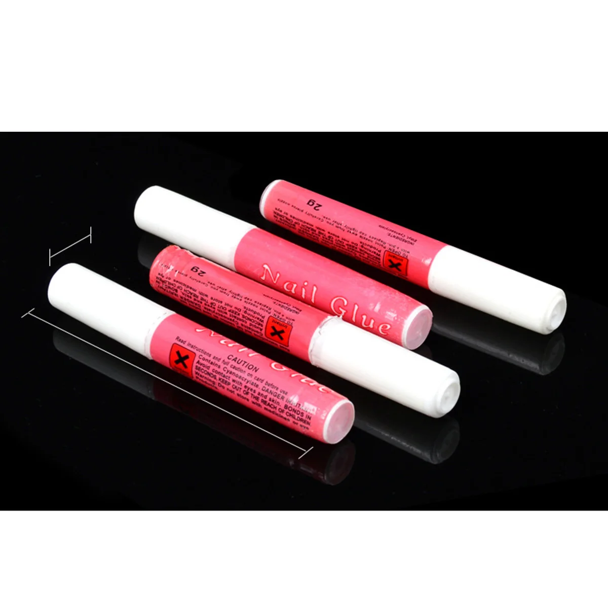 

5Pcs Nail Glue Acid-Free Odorless Slim Size for Natural False Nails Rhinestones Acrylic Tips Manicure Professional Home Use