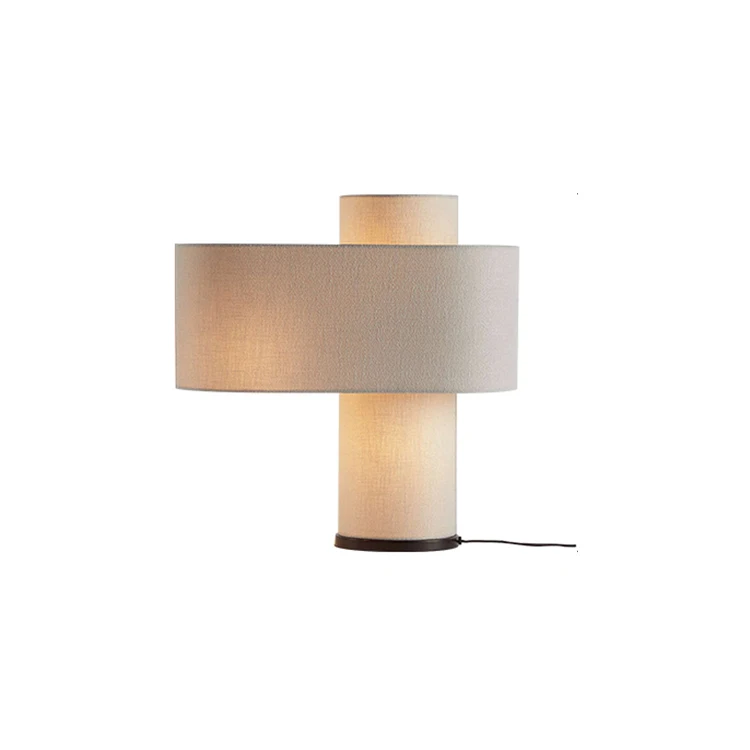 

Orangefurn Rustic Style New Type Light Source Led Hollow Metal Base Fabric Shade Table Desk Lamp