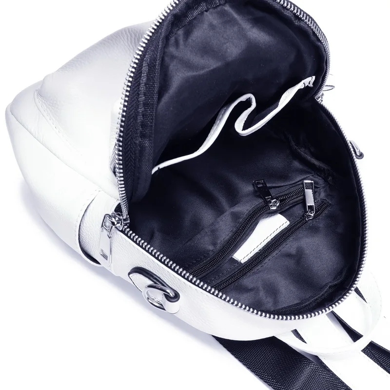 ZENCY Summer Genuine Cow Leather Shopping White Yellow Beige Purple Blue Backpack First Layer Cowhide Knapsack For Girls Purse