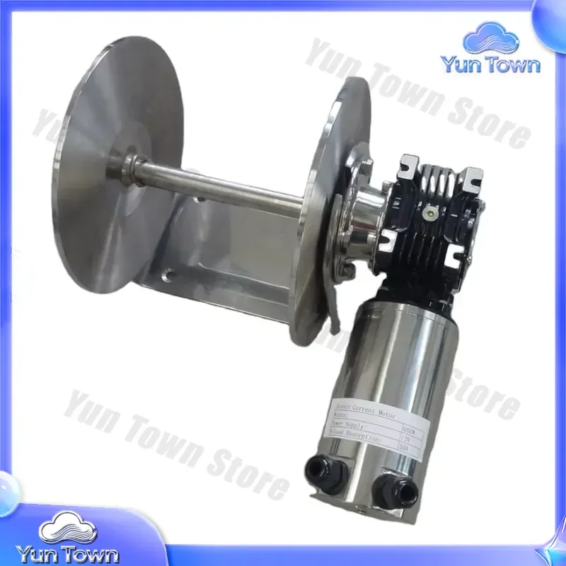 for Marine Stainless Steel Yacht Electric Rope Winch Remote Drum Anchor Windlass for Boats RVs Trailers Marine Accessories