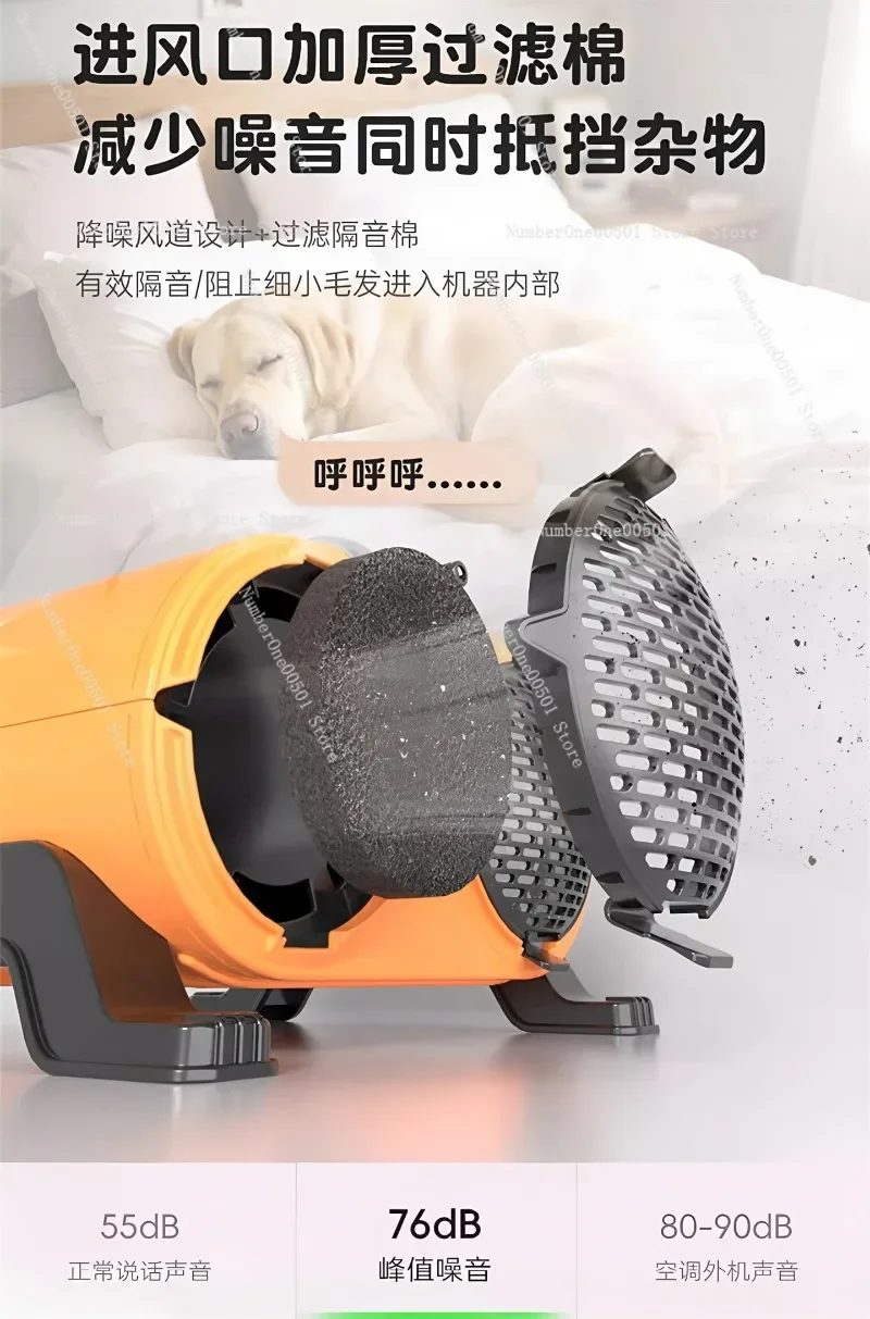 DHD-3000F Высокомощная сушилка для животных с двумя моторами для использования в салонах для крупных собак