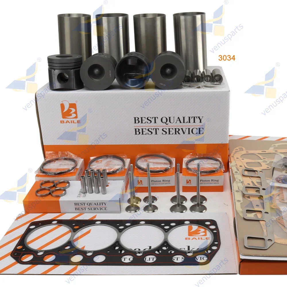 3034 Overhaul Rebuild Kit Piston 212-3677 3135J295 Piston Ring 153-1029 For CAT 3034 Perkins 704-30 Diesel Engine Parts