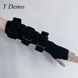 Y Demo estilo Ninja manga de brazo multifunción Techwear correas de hebilla pulsera guantes ropa de calle accesorios ajustables al aire libre