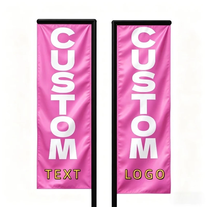 Customizable feather flags, personalized banner flags for advertising, high-quality polyester, customizable patterns and sizes