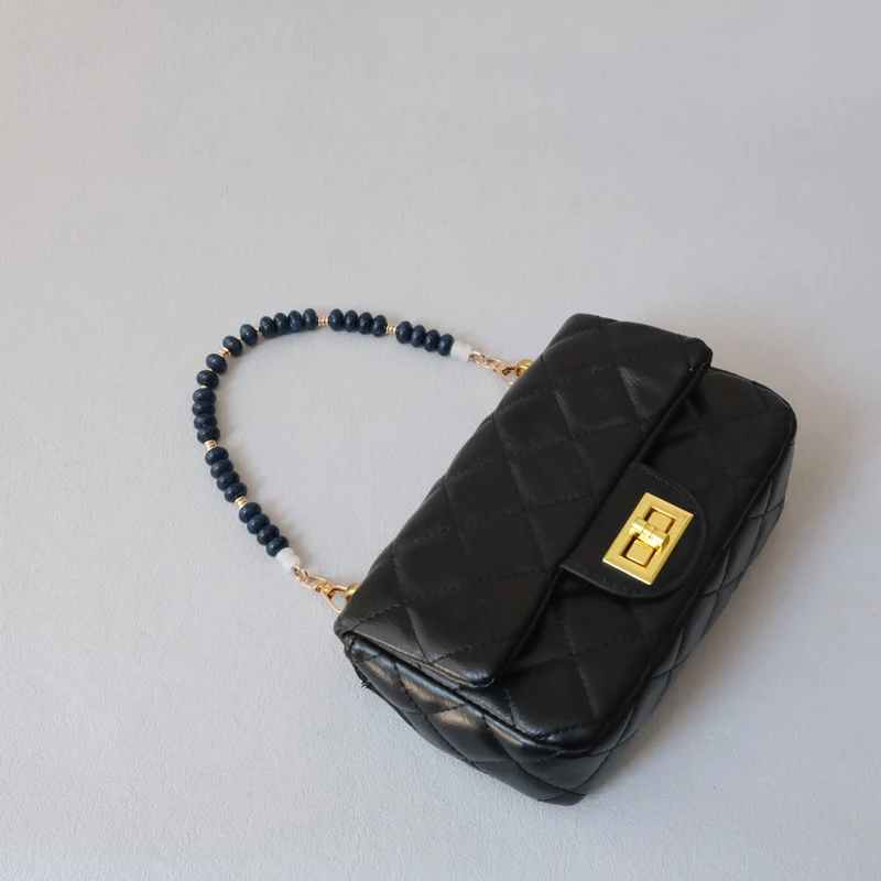 New Fashion Woman Bag Accessory Detachable Solid Beaded Chains Cute Acrylic Luxury Strap Women Elegant Bag Handle Beads Chain