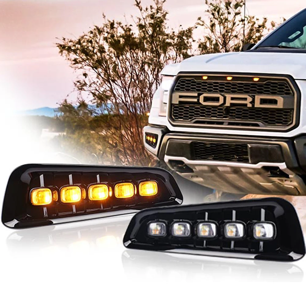 LED Fog Lamp with Switchback LED Turn Signals Daytime Running Light 1 Set fit Ford F150 Raptor 2017 2018 2019 2020 Gen 2