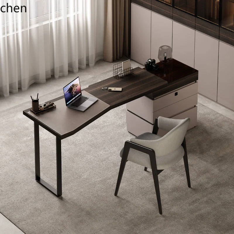 WL minimalist integrated light luxury high-end sense master bedroom study desk storage cabinet integrated