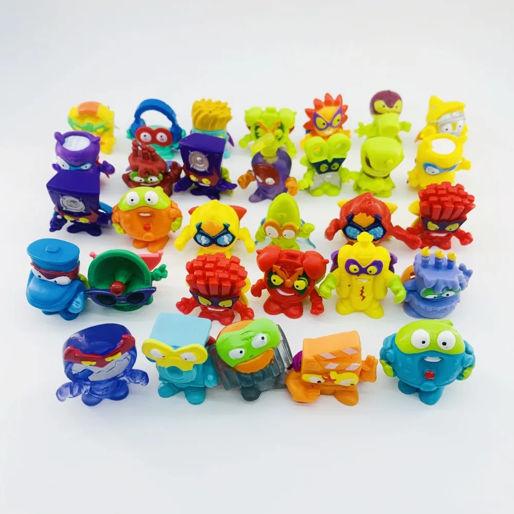 5pcs Superzings Series 1 2 3 5 Garbage Rubber Action Figures Toy 3cm Superthings Collection Model Dolls for Kids Gift