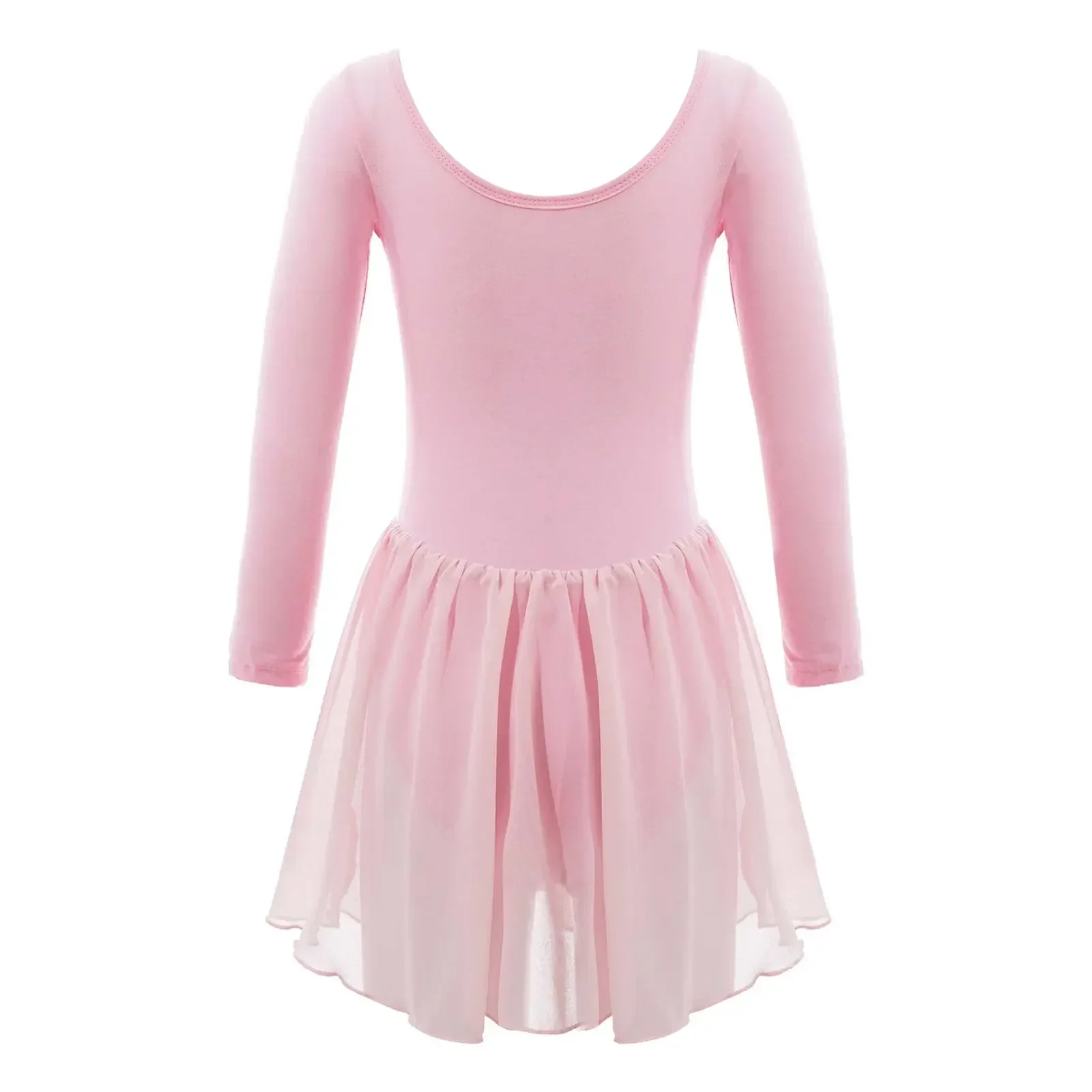 

Kid Girls Long Sleeve Tutu Ballet Dance Leotard Dress Gymnastics Ballerina Performance Dancewear Ballet Class Bassic Clothes