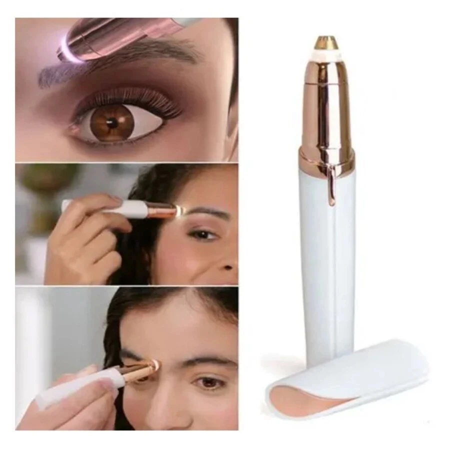 Aparador de Pelos Elétrico Recarregável, Caneta Depiladora para Sobrancelhas e Rosto, Ideal para Pele Sensível