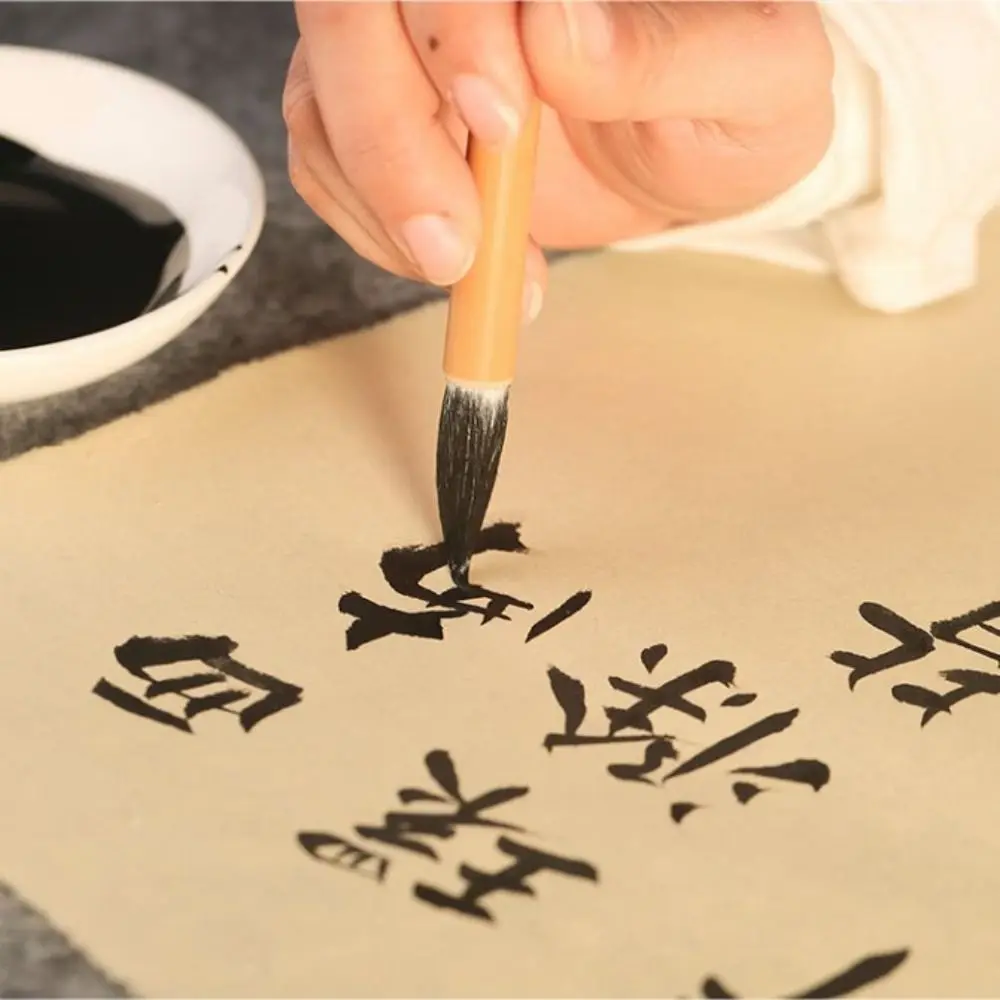 Pennello per calligrafia cinese ad acquerello ad olio pittura a olio pennello per capelli di lupo pennello per scrittura tradizionale di scritture di bambù