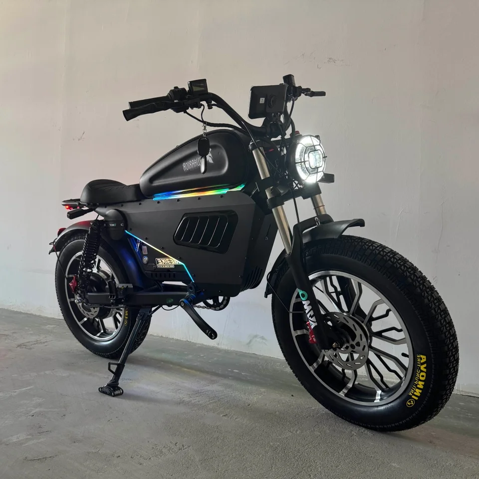 Electric off-road motorcycle 3000W large motor 60V 45AH battery all-terrain electric bicycle 20-inch tire adult mountain e-bike image 6