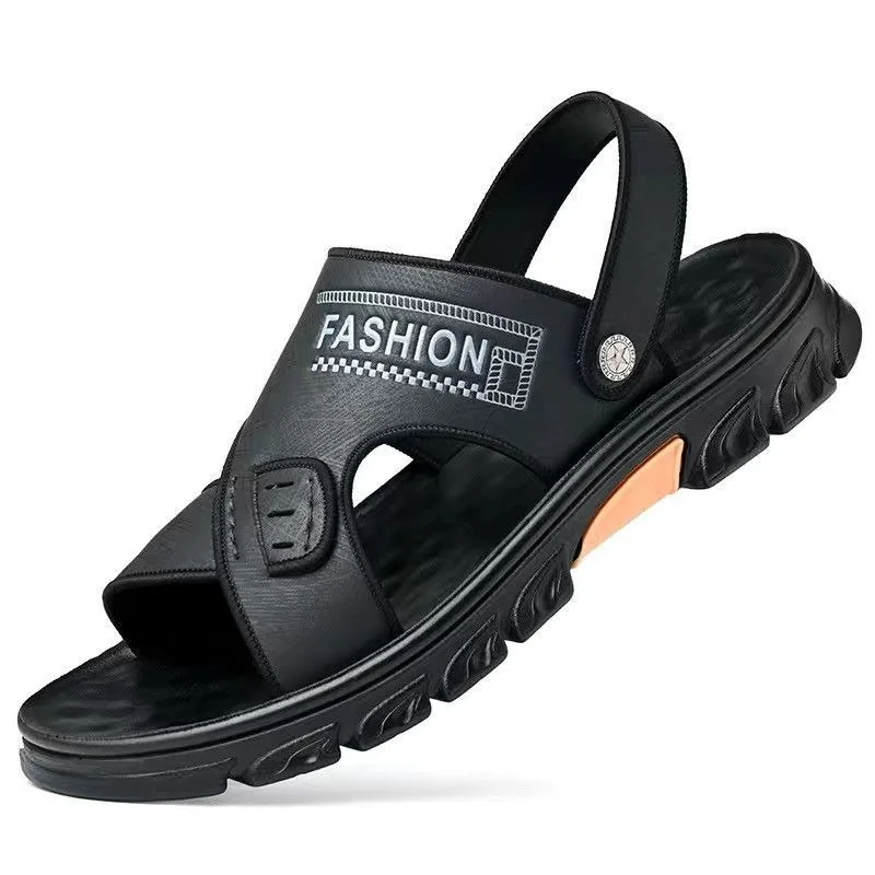 Sandals for Men Summer New Open Toe Youth Beach Shoes Classic Slippers Non-Slip Men's Comfortable Soft Bottom Flat Sandals 2024