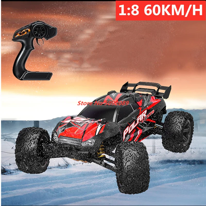 1:8 auto RC di grandi dimensioni 60 KM/H ad alta velocità RC Drift auto da corsa 2.4G 4WD Super ammortizzatore RC camion auto giocattoli modello adulti regali