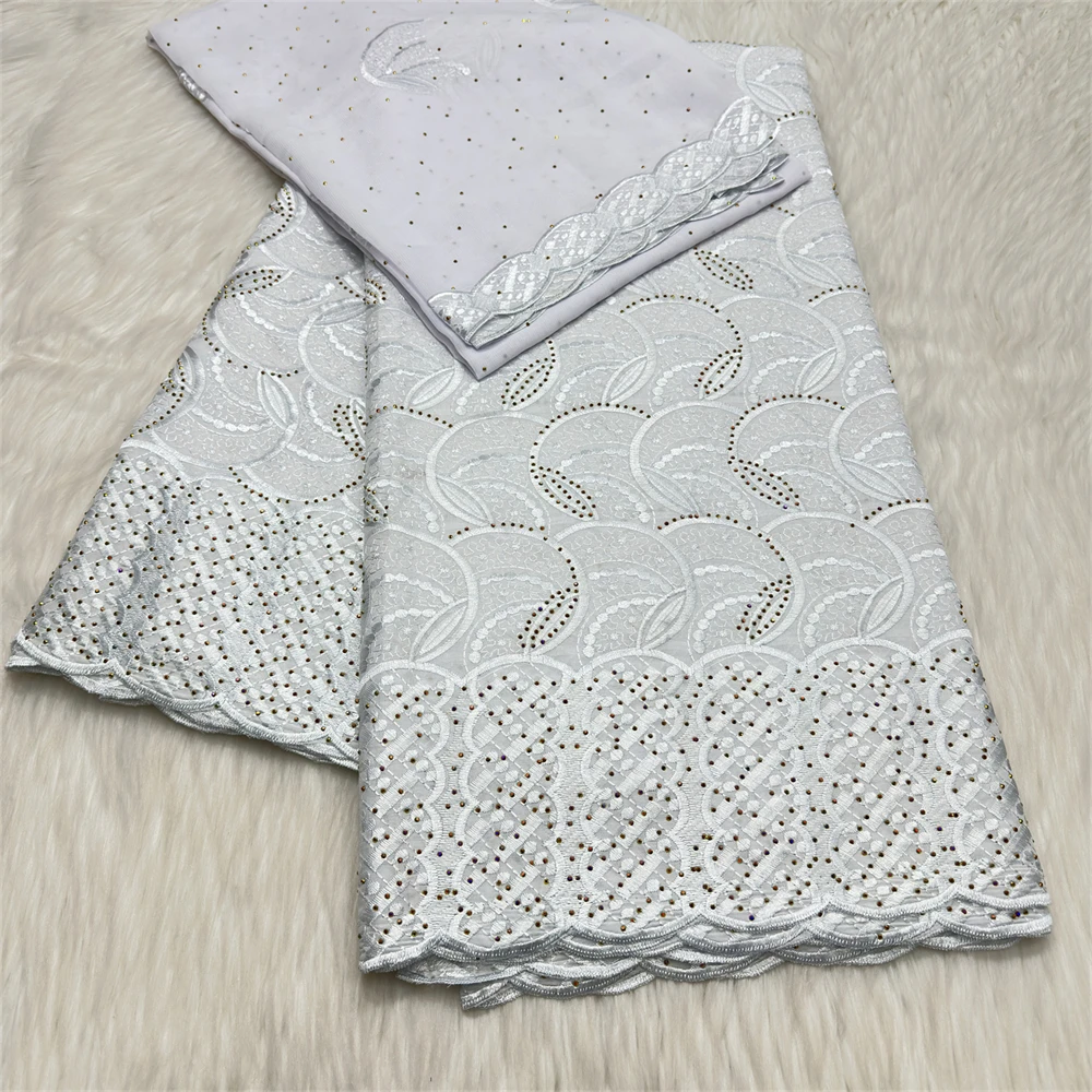 

2026 New Arrivals 5+2 Multicolor Swiss Voile Lace in Switzerland 100% Cotton Fabric African Swiss Voile Lace High Quality Dress