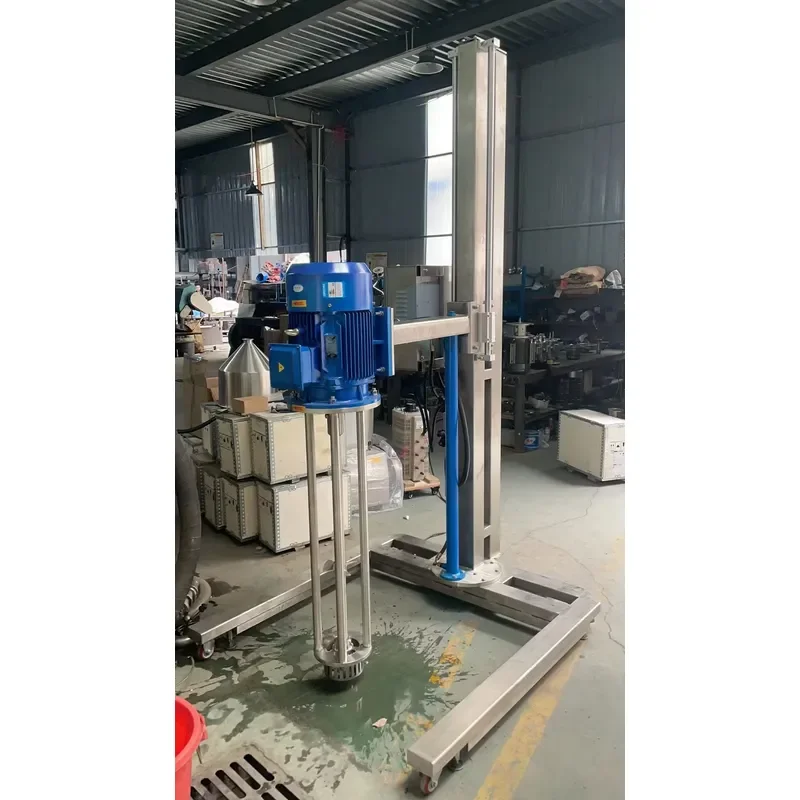 Stainless Steel High Speed High Shear Dispersing Emulsifier Mixer Electric Lifting Homogenizer Emulsifying