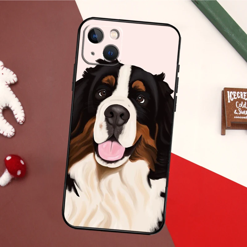 Bernese Mountain Dog Phone Case For iPhone 16 15 11 12 13 14 Pro Max X XR XS Max 6 14 Plus Soft Cover