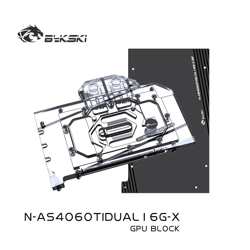 Bykski N-AS4060TIDUAL16G-X GPU Waterblok Gebruik voor ASUS Dual GeForce RTX 4060Ti OC 16GB Videokaart Koeling/Prevent Corrosie