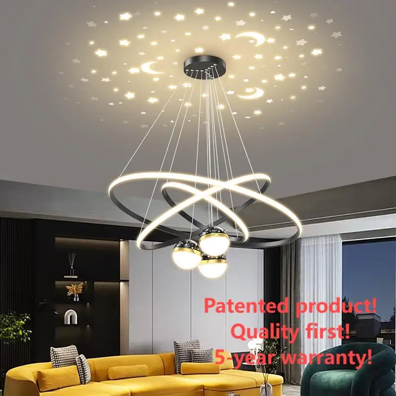 2024 Nordic LED minimalistische moderne kroonluchter woonkamer verlichting decoratie, slaapkamer eetkamer, sterrenhemel plafondkroonluchter