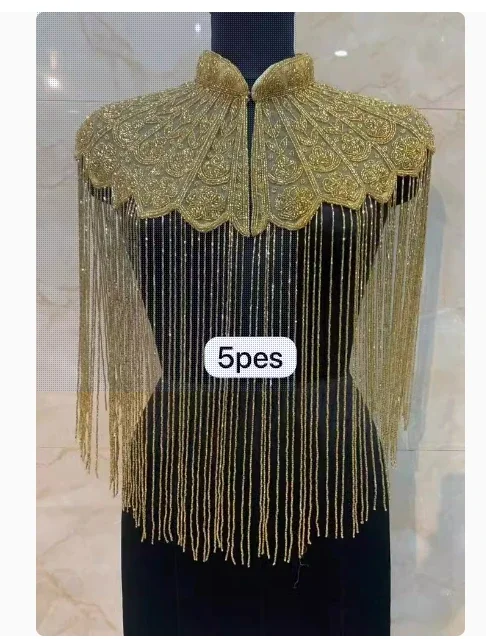 Indian Shawl Heavy Industry Beaded Shawl Long Tassel Cloud Shoulder Handmade Fashion Show Top Ancient Style Shawl Women Top Cape