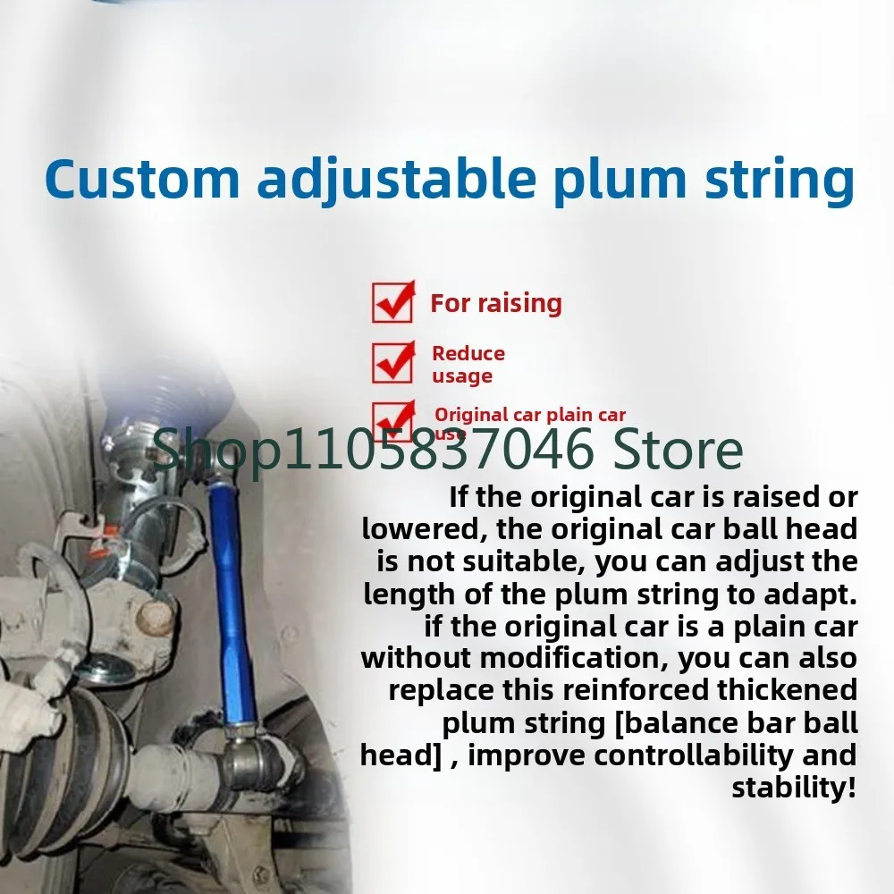 Suitable for modification: adjustable plum string tie rod, front balance bar, ball , rear stable anti roll link, shock absorber,
