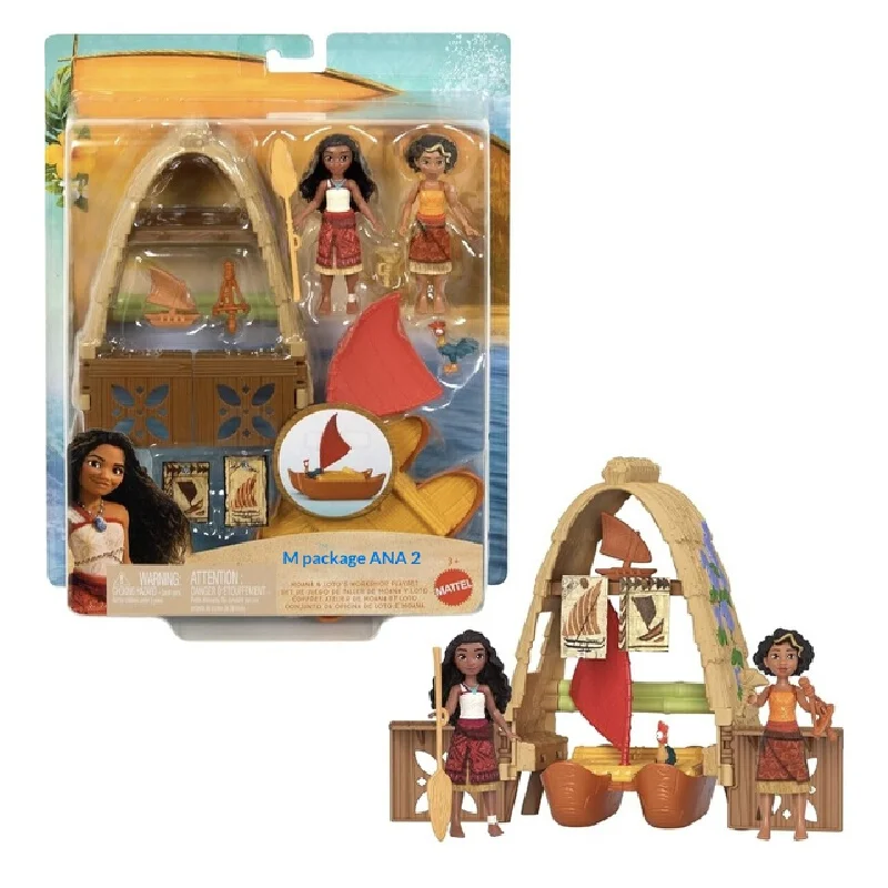 Mattel Disney Moana 2 Princess Moana Fashion Doll Canoe Playset Interactive Role Play Toy Gift Collector