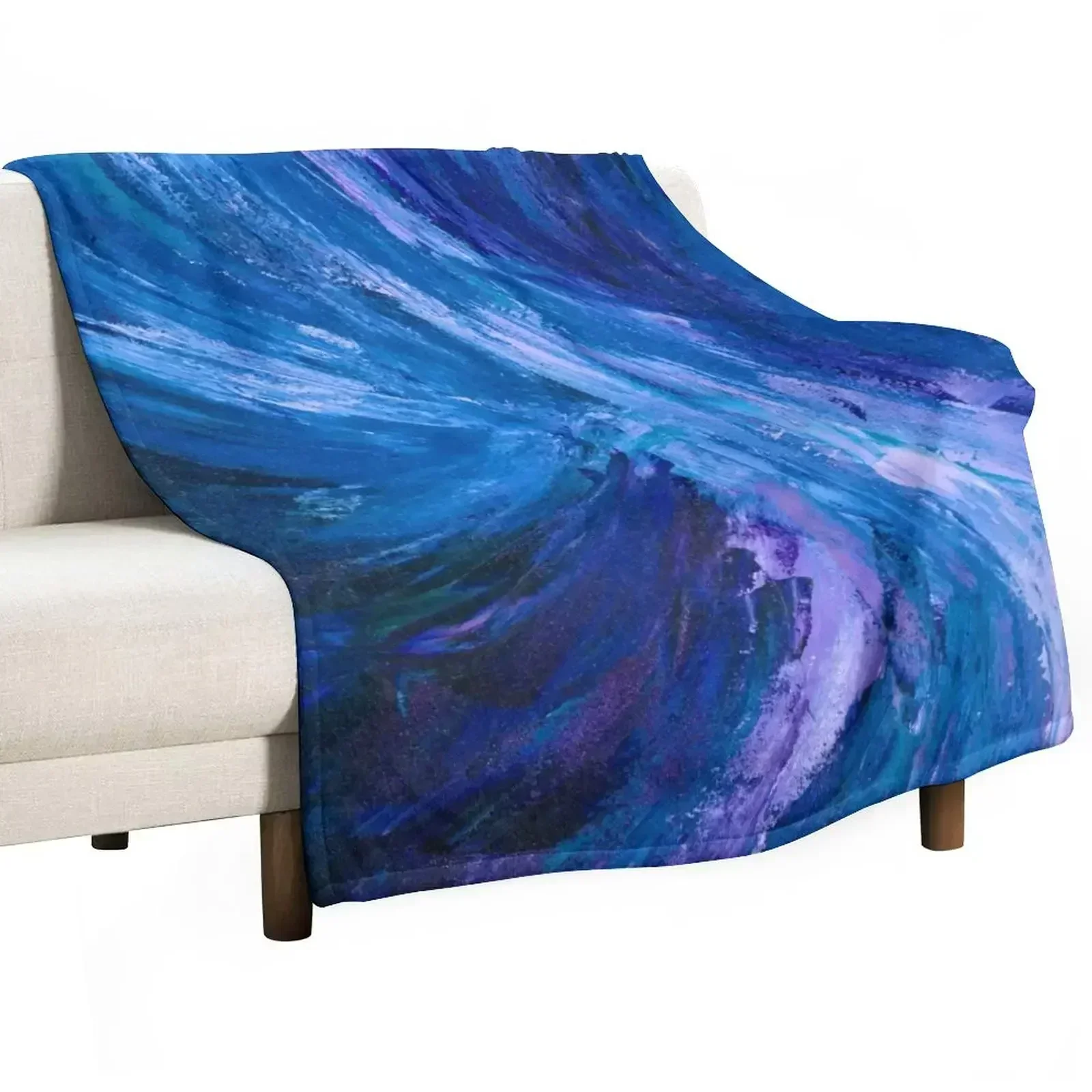 Intuitive Abstract Water Landscape by Courtney Hatcher Throw Blanket Extra Large Throw Stuffeds Thermals For Travel Blankets