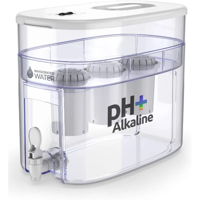 Invigorated Water Alkaline Water Purification Unit, White, Plastic, pH001 Filter Included, Convenient Anti-Slip Design