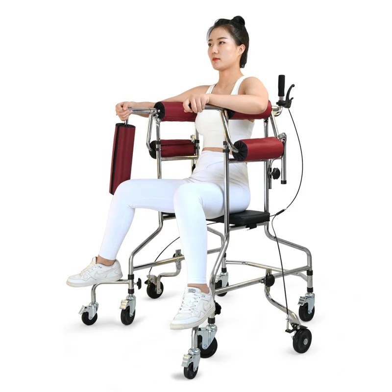 Disable  Eight Wheels Rehabilitation Training Equipment Walking Aid Elderly Stroke Hemiplegia Walker
