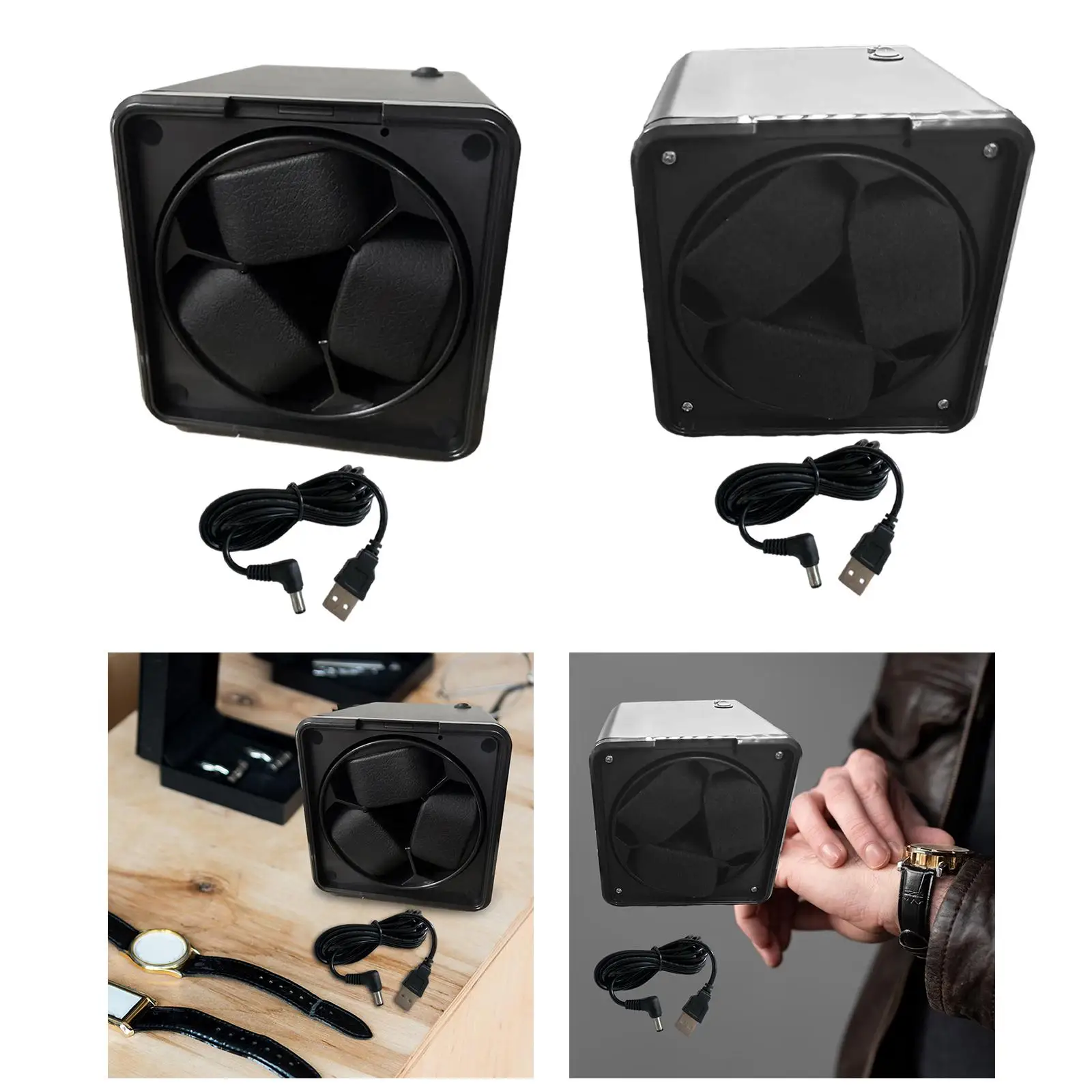 Automatic PU Watch Winder Mechanical Watch Display Box USB Charging for Apartment Women Men Desktop Shaker Watches Storage Box