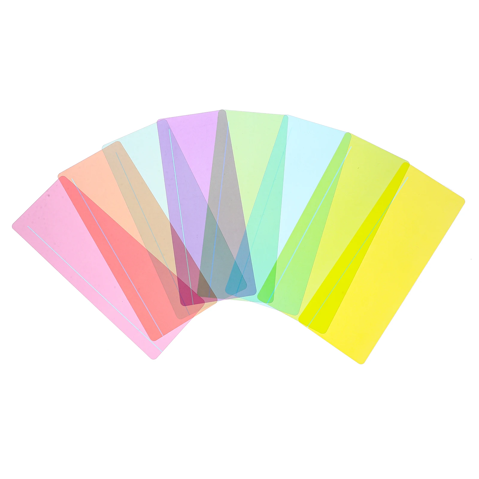 

8pcs Horizontal Bookmark Strips Colorful Reading Guides Overlay Book Tracking Student Highlighters Page Markers bookmarks