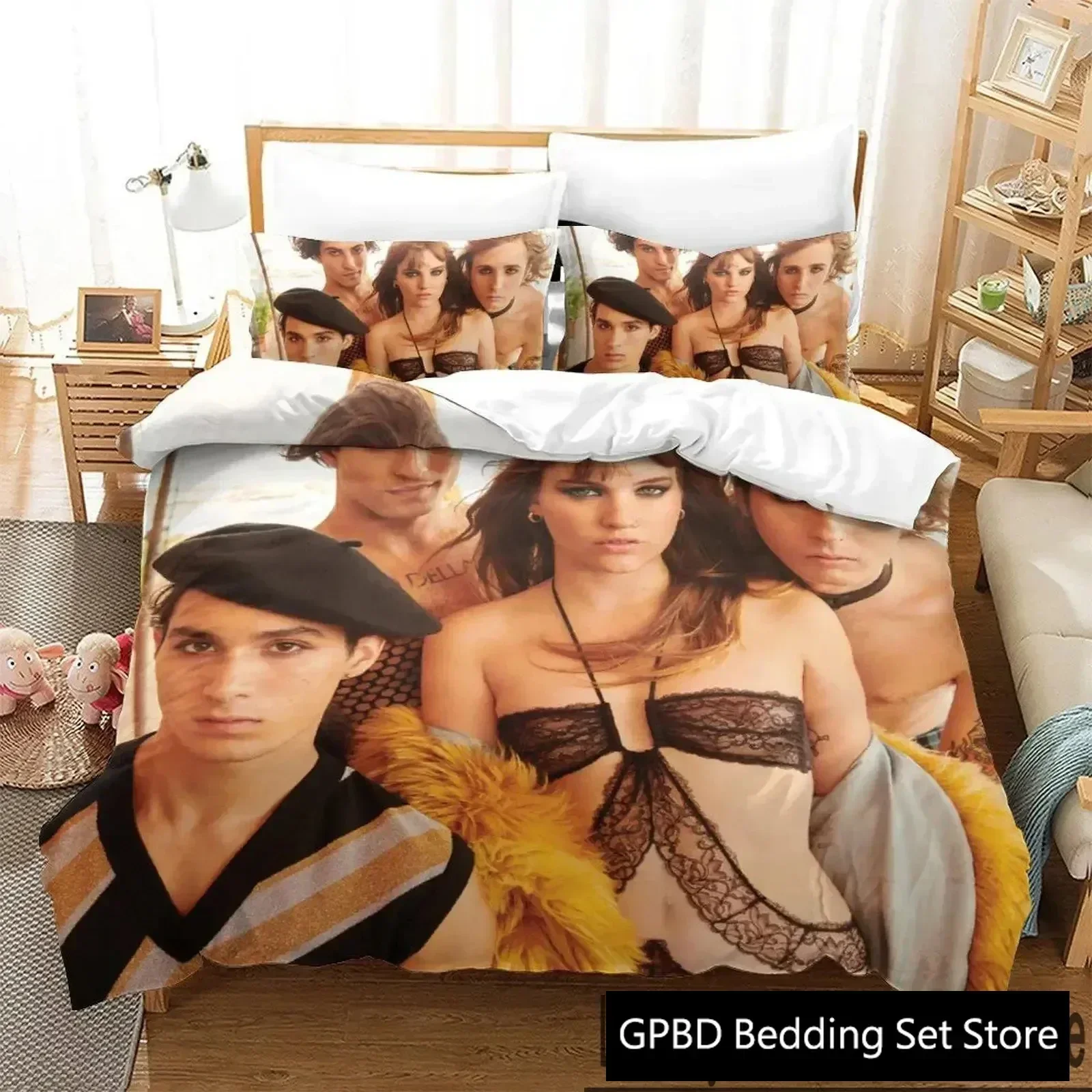 3D Print Maneskin Comfortable Duvet Quilt Cover Pillowcase Bedding Set Children Bedroom Decoration Home Textile