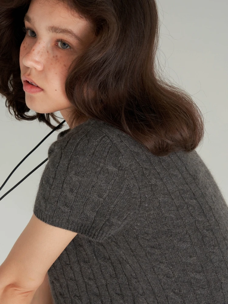 

Мягкий шерстяной свитер для женщин на раннюю осень, повседневный, с круглым вырезом, вязаный, с узором косы, прямого кроя, однотонный, для работы и повседневной носки