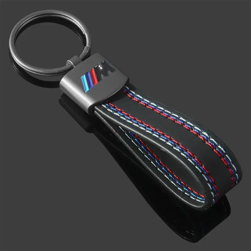 Car Metal Key Chain Fine Leather Emblem Key Ring For BMW X1 X2 X3 X5 X4 X6 X7 G30 G20 G32 G11 G12 F40 F30 F20 F10 F34 F07