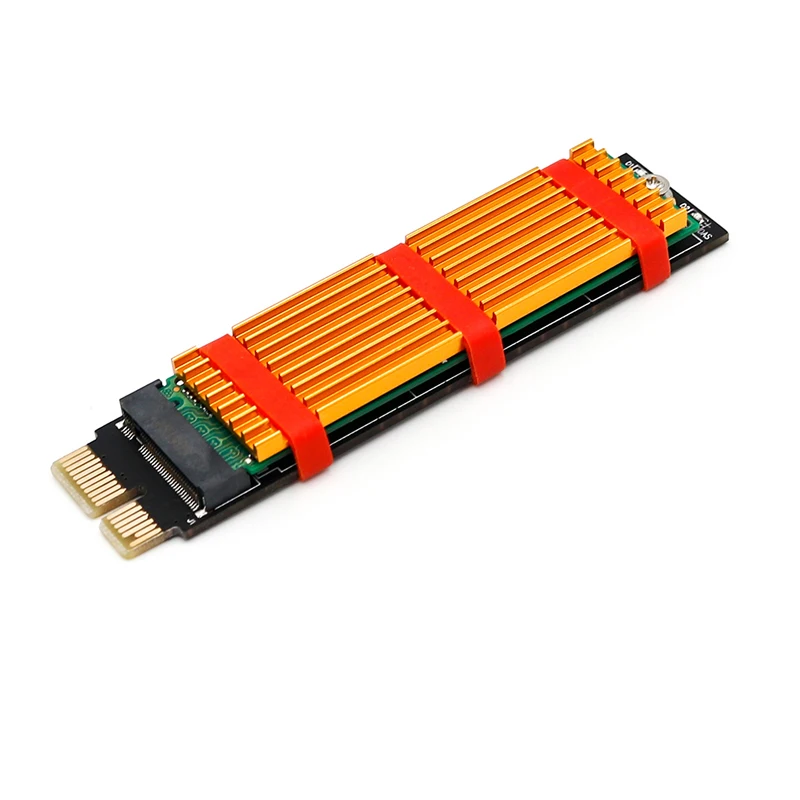 Adaptador PCIE para M2, PCI Express, PCI E X1 para M.2, NVMe M Key Riser, Dissipador de alumínio, Suporta 2230, 2242, 2260, 2280, SSD, Novo