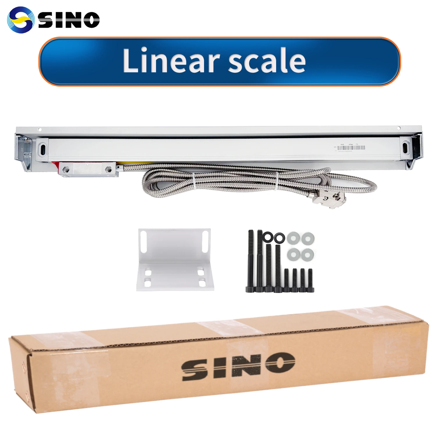 

SINO KA35 High-precision Linear Scales 5um 5V TTL Optical Ruler Stroke Length 100 150 200 250 300 350 400mm Lathe Scale