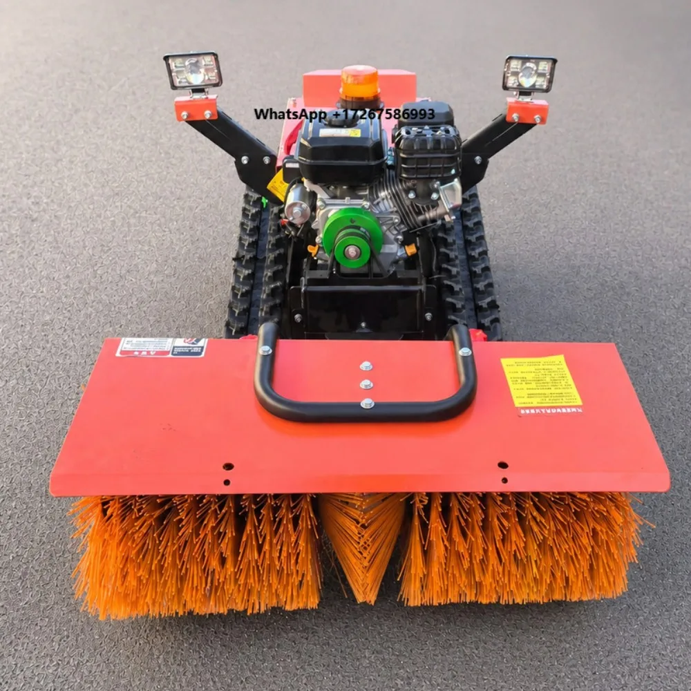 Crawler Type Remote Control Snow Sweeper Machine Tracked Snow Thrower Blower Snow Clearing Equipment for Road Maintenance