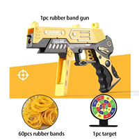 Match and shoot rubber band gun toy, pistol competitive shooting game rubber band pistol