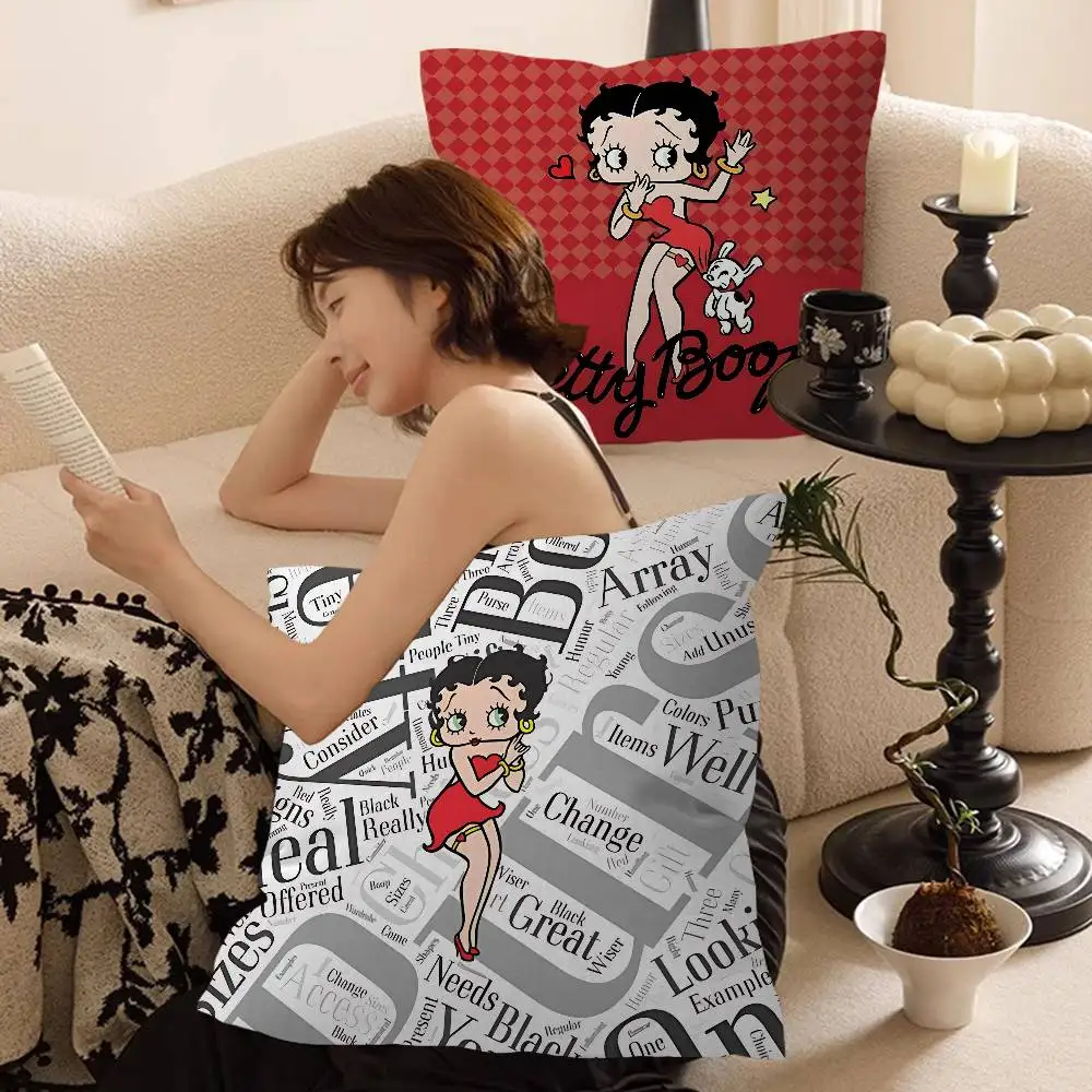 B-Bettys Boops Personalized Pillow Cover Kids Bedroom Wild Party Decor Pillowcase kid Birthday shower Gift