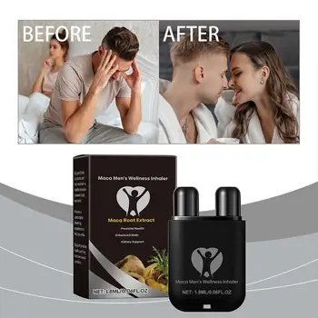  Dubbel gat neusinhalator Mannelijke verbeteringssupplement Verlicht vermoeidheid Stress verbeteren Energie Uithoudingsvermogen Balans Hormoon Maca Booster