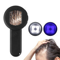 Portable Digital Microscope for Skin Analysis - Rechargeable Handheld Skin Analyzer with 8 LEDs, Dermatoscope & Skin Scanner