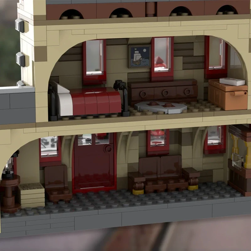 920 sztuk Moc 76423 magiczny film miasto Hogsmeaded dworzec kolejowy kamień filozoficzny zestawy architektury klocki zabawki dla dzieci prezent