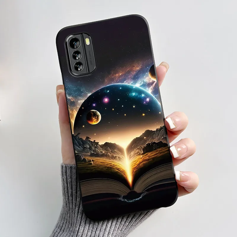Popular Cartoon Black Case For Nokia G60 5G Cute Puppy Flying In The Sky Pattern Shell For Nokia G100 Anti-scratch Soft Casing