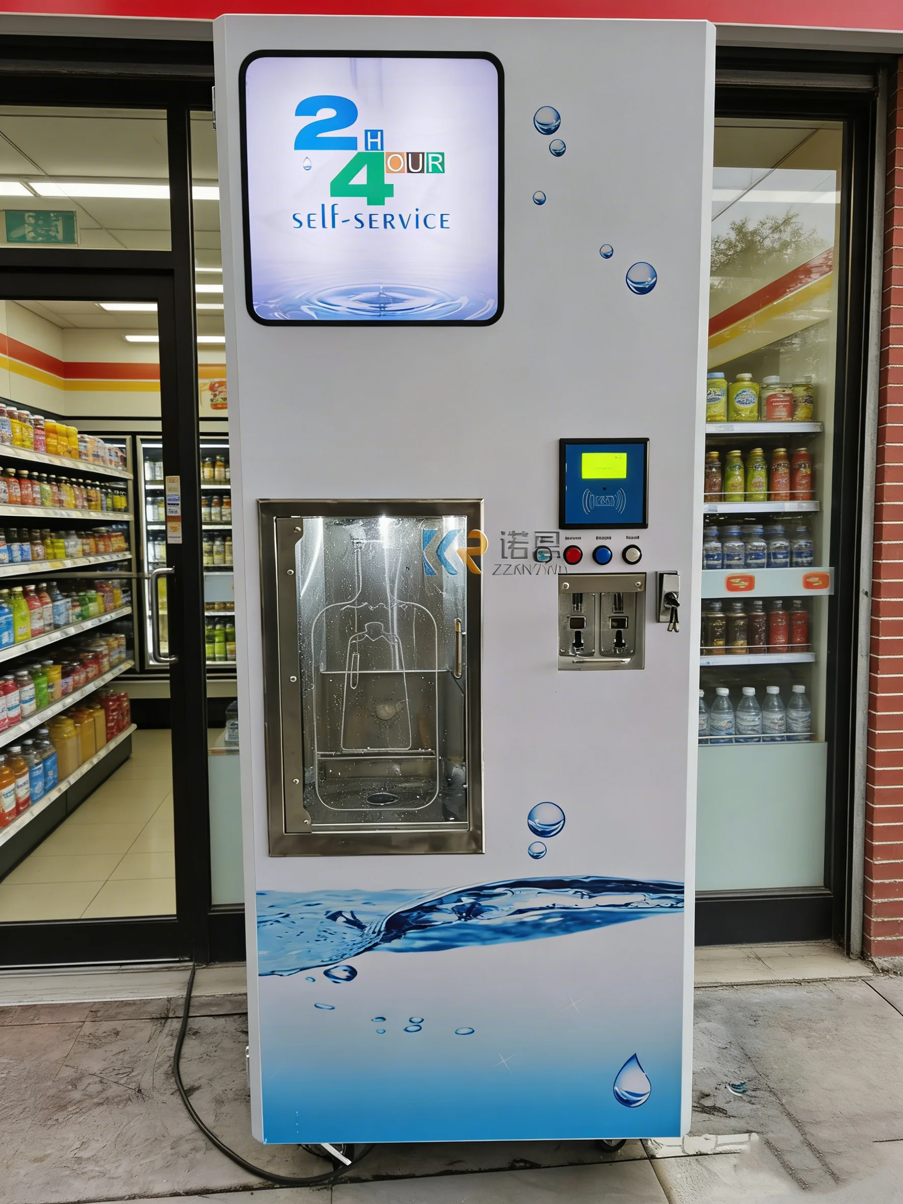 Commercial Purified Water Vending Machine (220V) with Coin and Card Payment Support Water Ice Vending Machine Customized