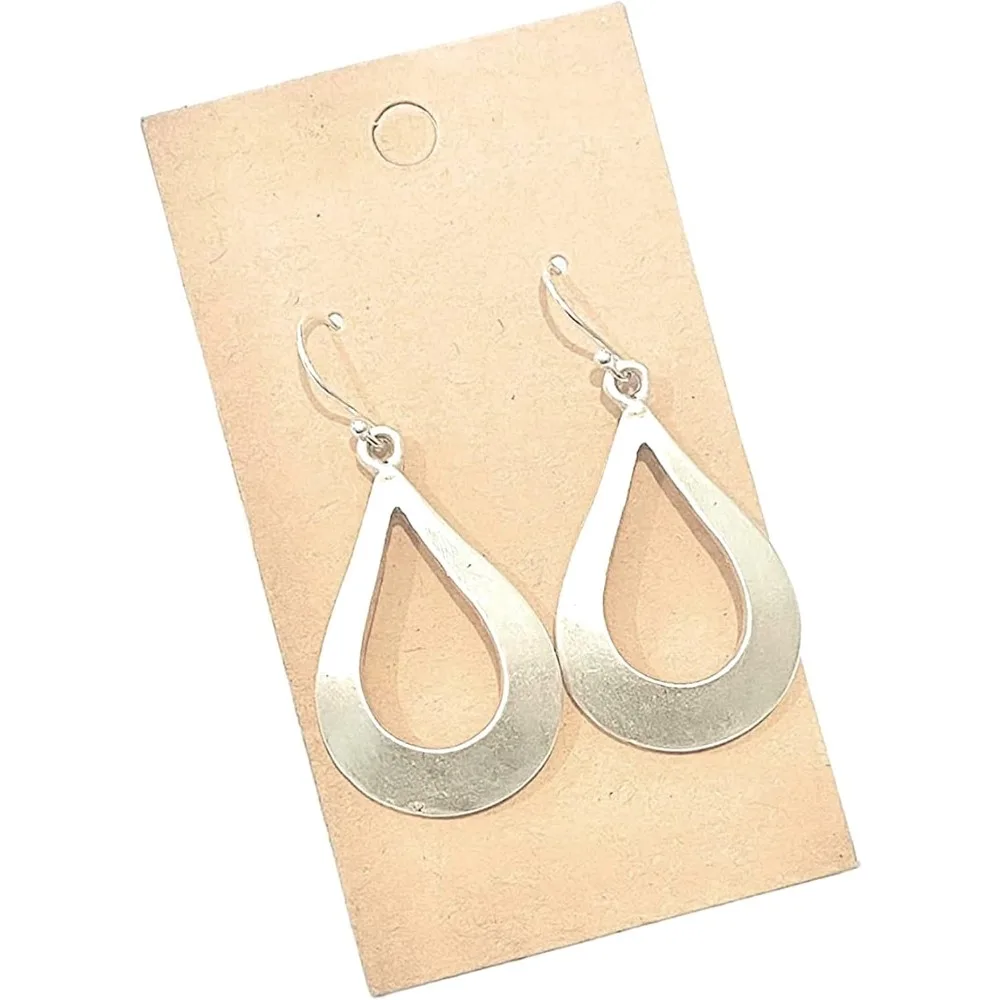 

Distressed Silver Teardrops on Sterling Earrings