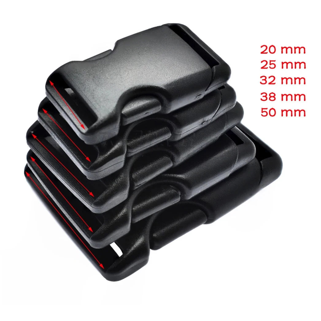 5pcs/Set Thickened Plastic Buckle Buckle, 10-50MM Wide Outdoor Buckle, Webbing Buckle Kit