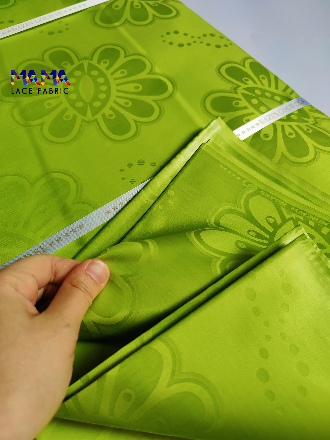 Top Original Bazin Gold SK 160cmXXL African Basin Riche 100% Cotton Perfume Material For Nigerian Women Wedding Sewing Fabrics